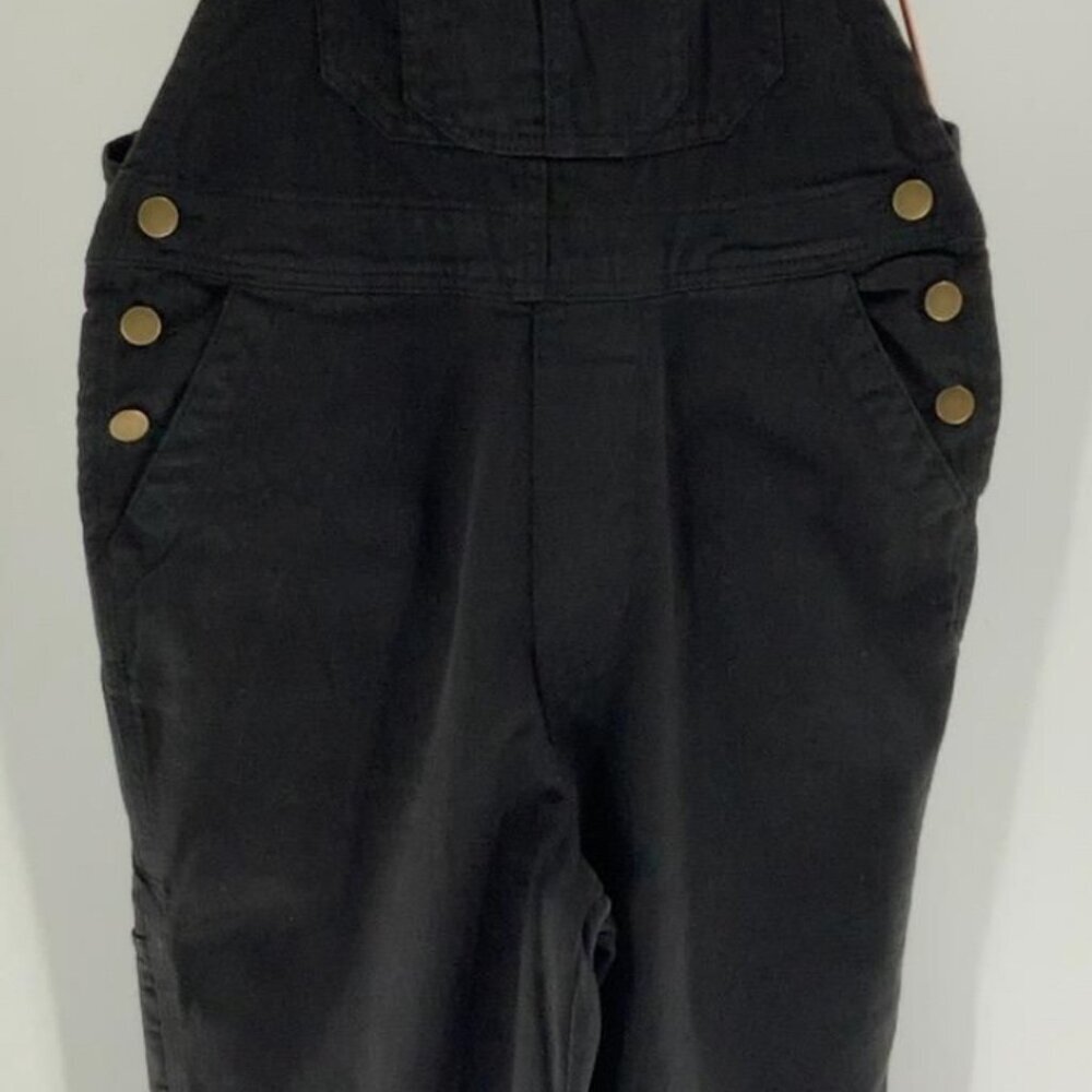 Madewell Straight Leg Cotton Stretch Overalls Black NWT #5 - Picture 7 of 10